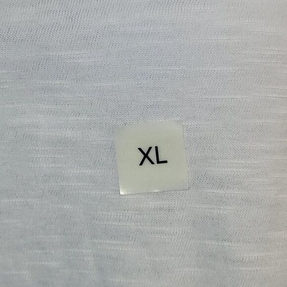 NEW LOFT X-Large 100% Cotton T-Shirt Semi-Sheer Embroidered Neckline Athleisure - Picture 11 of 11